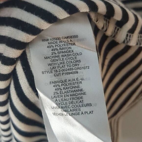 Current/Elliott Leighton Striped Zip Up Dress 1 S Small - Picture 7 of 9